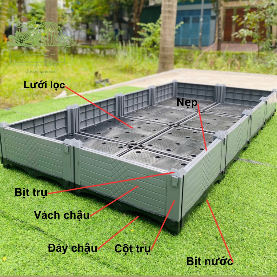 Cấu tạo của chậu lắp ghép thông minh HDPE